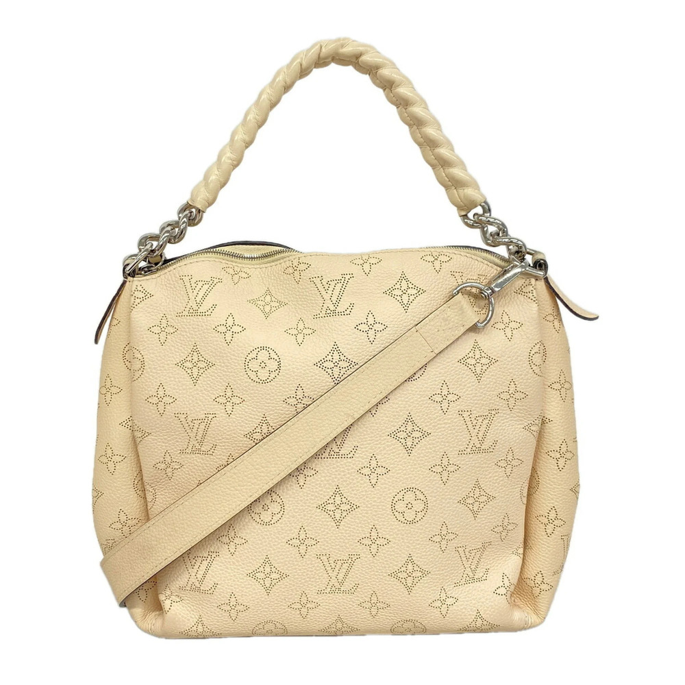 Louis Vuitton Mahina Babylon Chain BB Handbag M51767 Cream 2-way Bag for Wome...